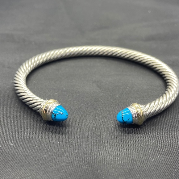 David Yurman Jewelry - David Yurman Turquoise 5mm 14k Bangle bracelet